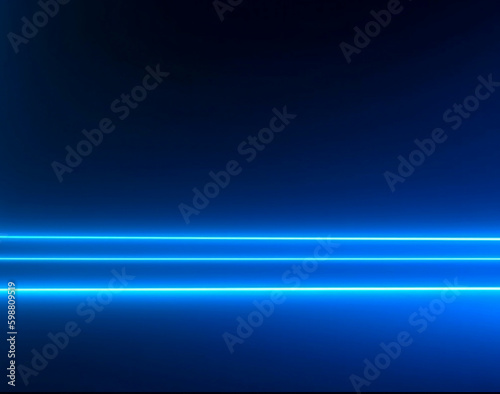 abstract blue neon lights in the dark