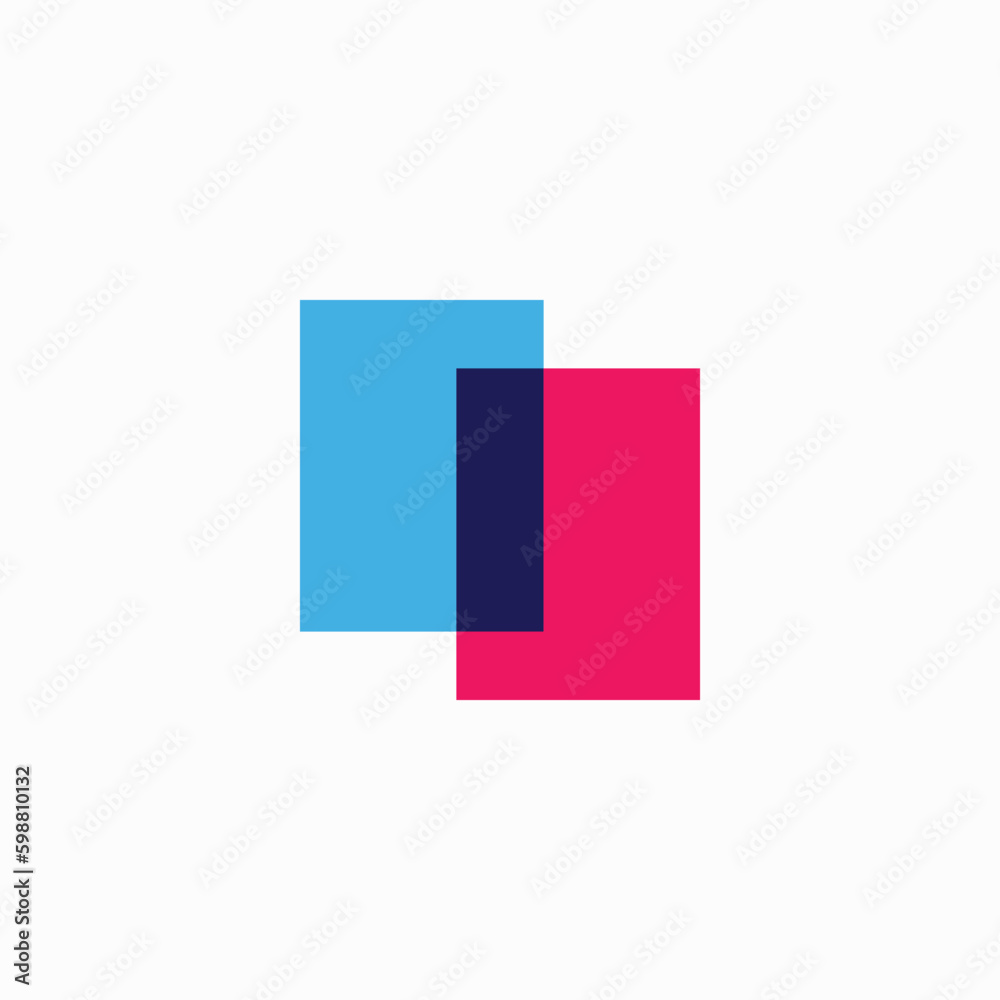 Letter i Lettermark Initial Multiply Overlapping Color Square Logo Vector Icon Illustration Letter i Lettermark Initial Multiply Overlapping Color Square Logo Vector Icon Illustration