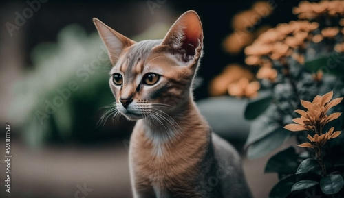 Singapura cat. beautiful instagram photography - Generative AI
