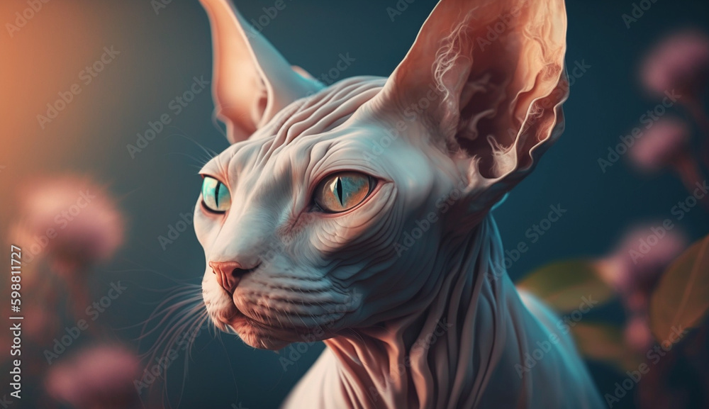 Sphynx cat. beautiful instagram photography - Generative AI
