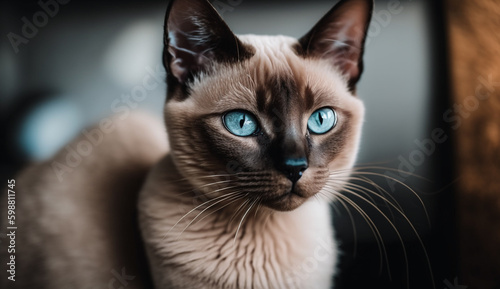 Tonkinese cat. beautiful instagram photography - Generative AI
