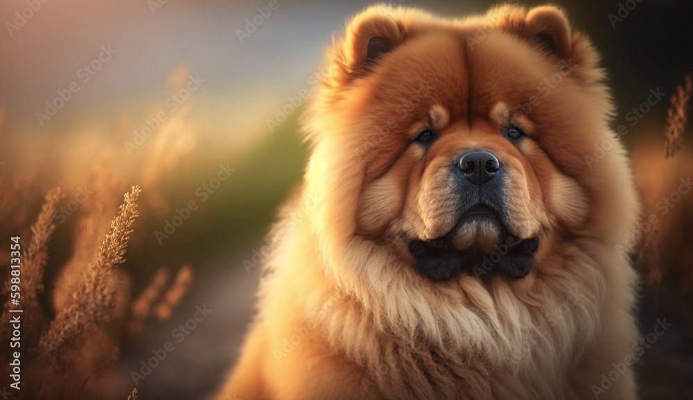 Chow Chow dog. beautiful instagram photography - Generative AI
