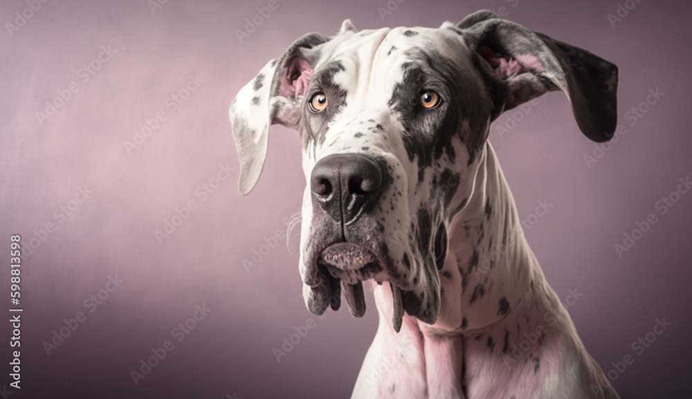 Great Dane dog. beautiful instagram photography - Generative AI
