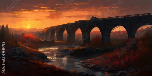 old bridge over the river © Ryuji