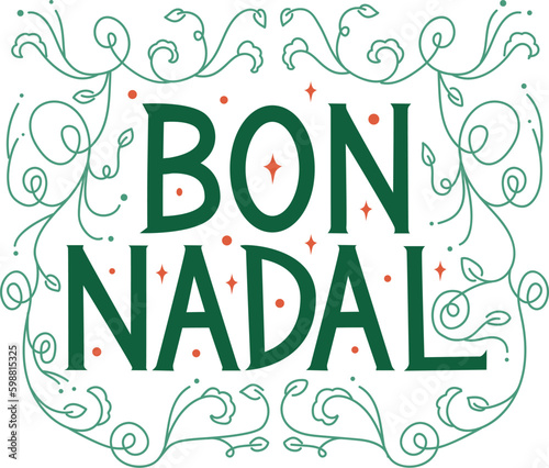 Bon appetit hand drawn lettering with floral frame. Vector illustration. Typography Design . calligraphic