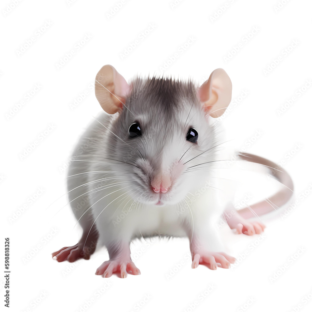 rat on white background rat on white background
