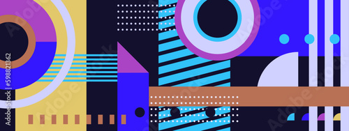 Geometric old vintage style background design