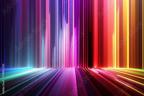 Abstract background with neon lines laser show
