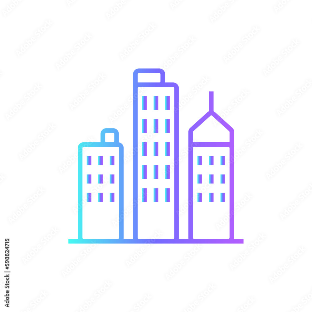 Business Area Business icon with blue duotone style. business, symbol, set, web, communication, management, people. Vector illustration
