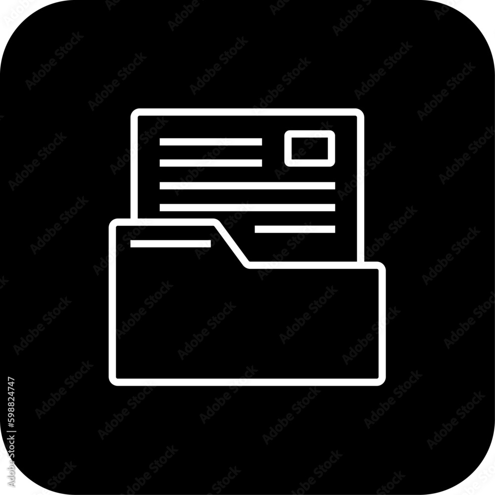 Folder Business icon with black filled line style. document, file, paper, computer, archive, organize, data. Vector illustration Folder Business icon with black filled line style. document, file, paper, computer, archive, organize, data. Vector illustration