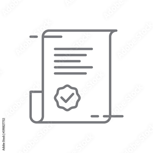Agreement Business icon with black outline style. handshake, partnership, cooperation, contract, success, respect, interaction. Vector illustration © SkyPark