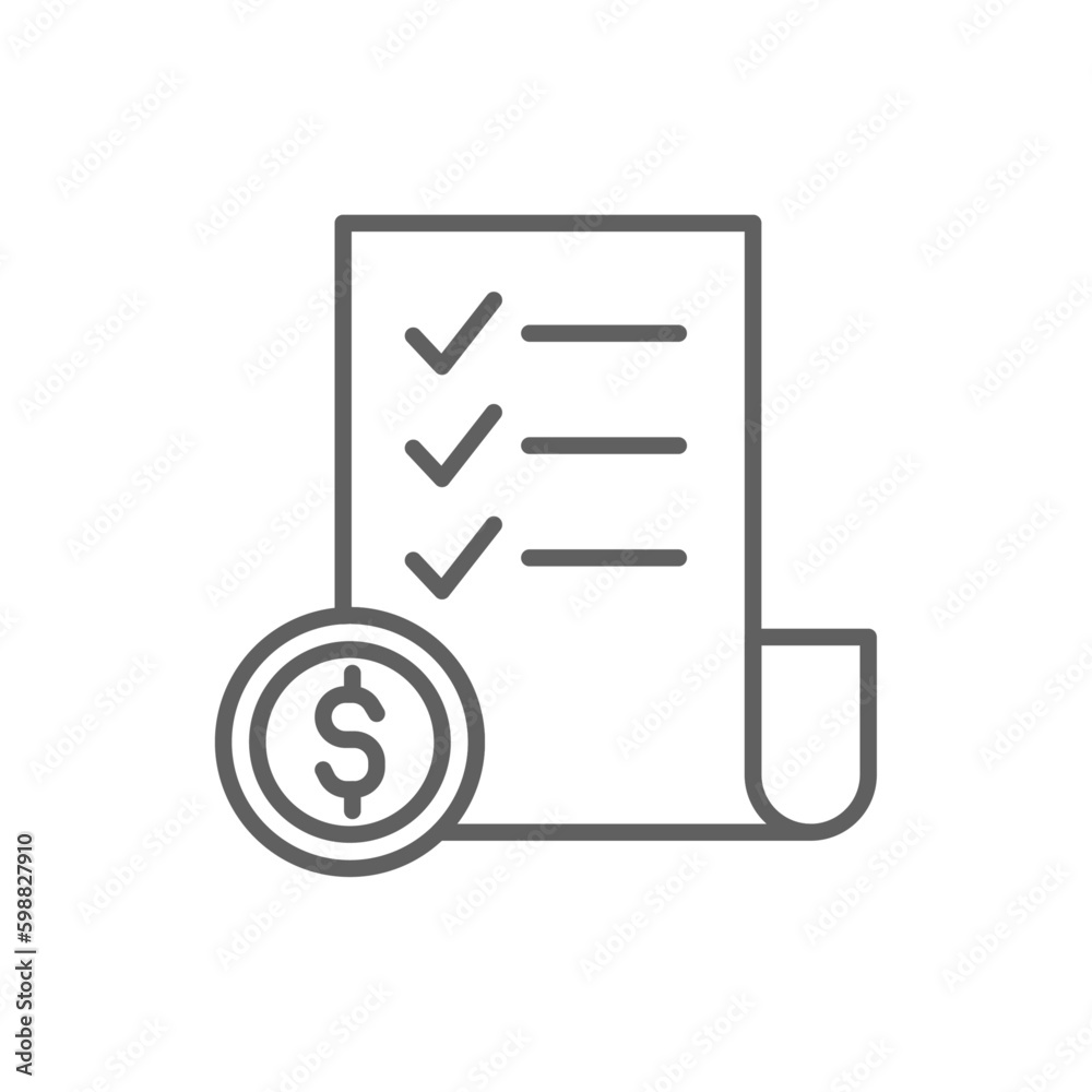 Checklist Business icon with black outline style. check, list, mark, document, form, tick, choice. Vector illustration Checklist Business icon with black outline style. check, list, mark, document, form, tick, choice. Vector illustration