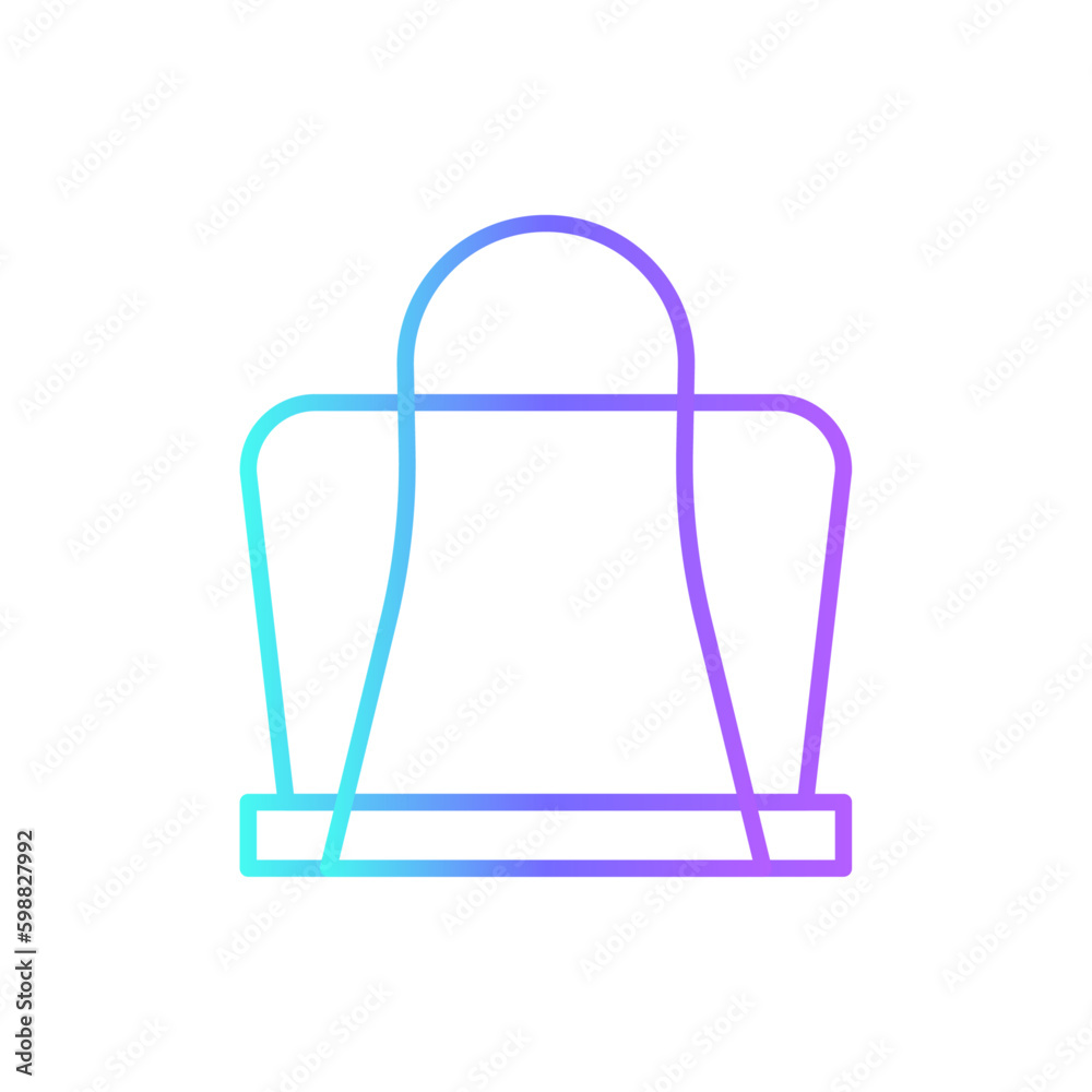 Paper clip Business icon with blue duotone style. clip, paper, document, clamp, metal, binder, stationery. Vector illustration