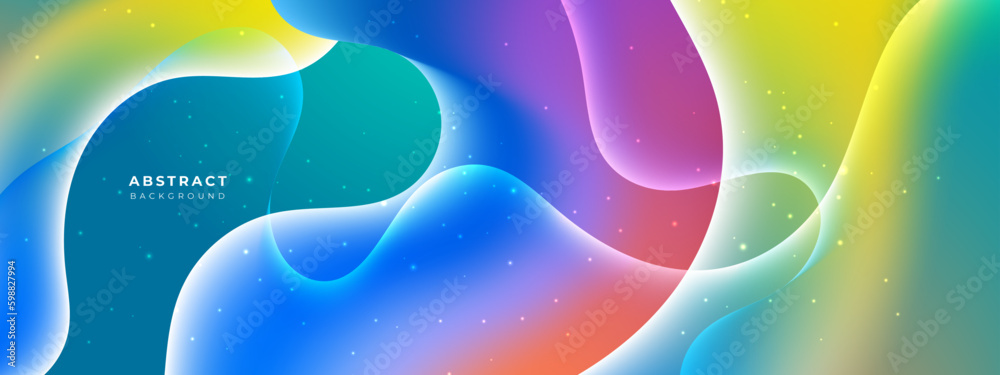 Bright Colorful Wave Fluid with sparkling design background Bright Colorful Wave Fluid with sparkling design background