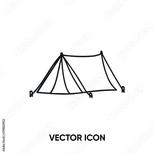 Tent vector icon. Modern, simple flat vector illustration for website or mobile app.Camping tent or camp symbol, logo illustration. Pixel perfect vector graphics