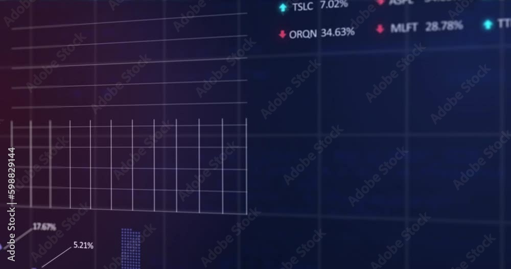 Animation of financial data processing over grid Animation of financial data processing over grid