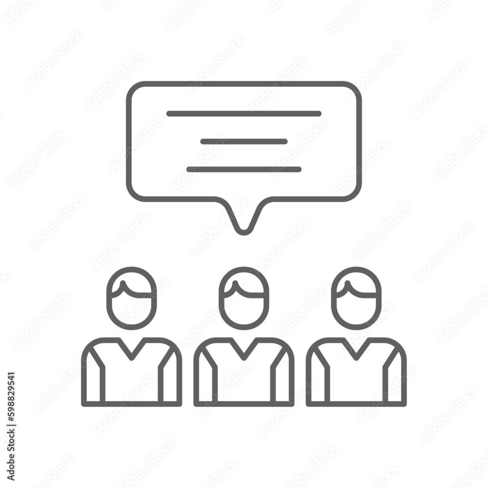 Representative Team work icon with black outline style. marketing, customer, support, service, social, concept, ambassador. Vector illustration Representative Team work icon with black outline style. marketing, customer, support, service, social, concept, ambassador. Vector illustration