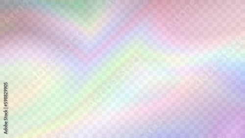 Modern blurred gradient background in trendy retro 90s, 00s style. Y2K aesthetic. Rainbow light prism effect. Hologram reflection. Poster template for social media posts, sales promotion.