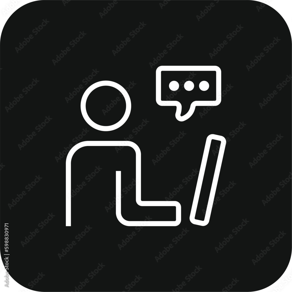 Admin Marketing people icon with black filled line style. office, internet, computer, man, web, service, information. Vector illustration Admin Marketing people icon with black filled line style. office, internet, computer, man, web, service, information. Vector illustration
