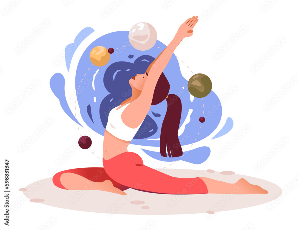 Women practice yoga and meditation. Practice meditation. The concept of Zen and harmony. Mental health. Women practice yoga and meditation. Practice meditation. The concept of Zen and harmony. Mental health.