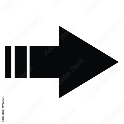 Arrow icon. Modern simple arrow or cursor. Directional arrow flat style isolated on white background. Vector illustration