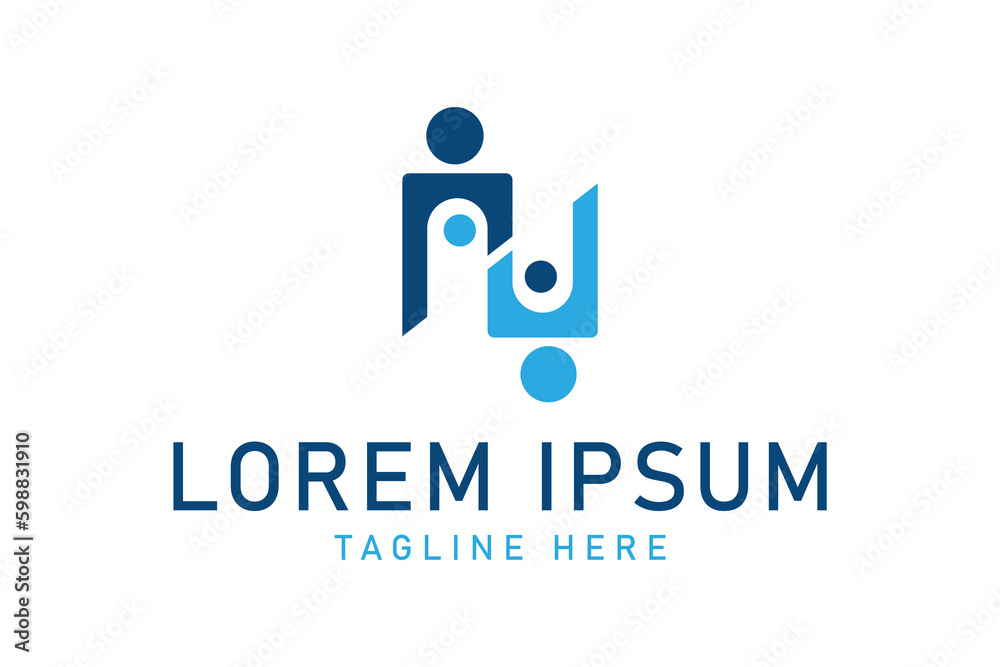 People logo. Suitable for teamwork, business, family logo. simple design editable People logo. Suitable for teamwork, business, family logo. simple design editable