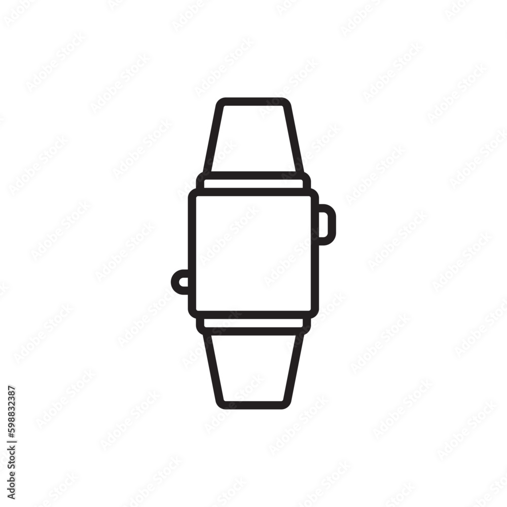 Smart Watch Technology icon with black outline style. technology, device, gadget, screen, touch, digital, electronic. Vector illustration Smart Watch Technology icon with black outline style. technology, device, gadget, screen, touch, digital, electronic. Vector illustration