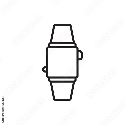 Smart Watch Technology icon with black outline style. technology, device, gadget, screen, touch, digital, electronic. Vector illustration