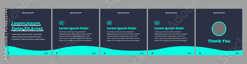 carousel or microblog layout template for social media posts
