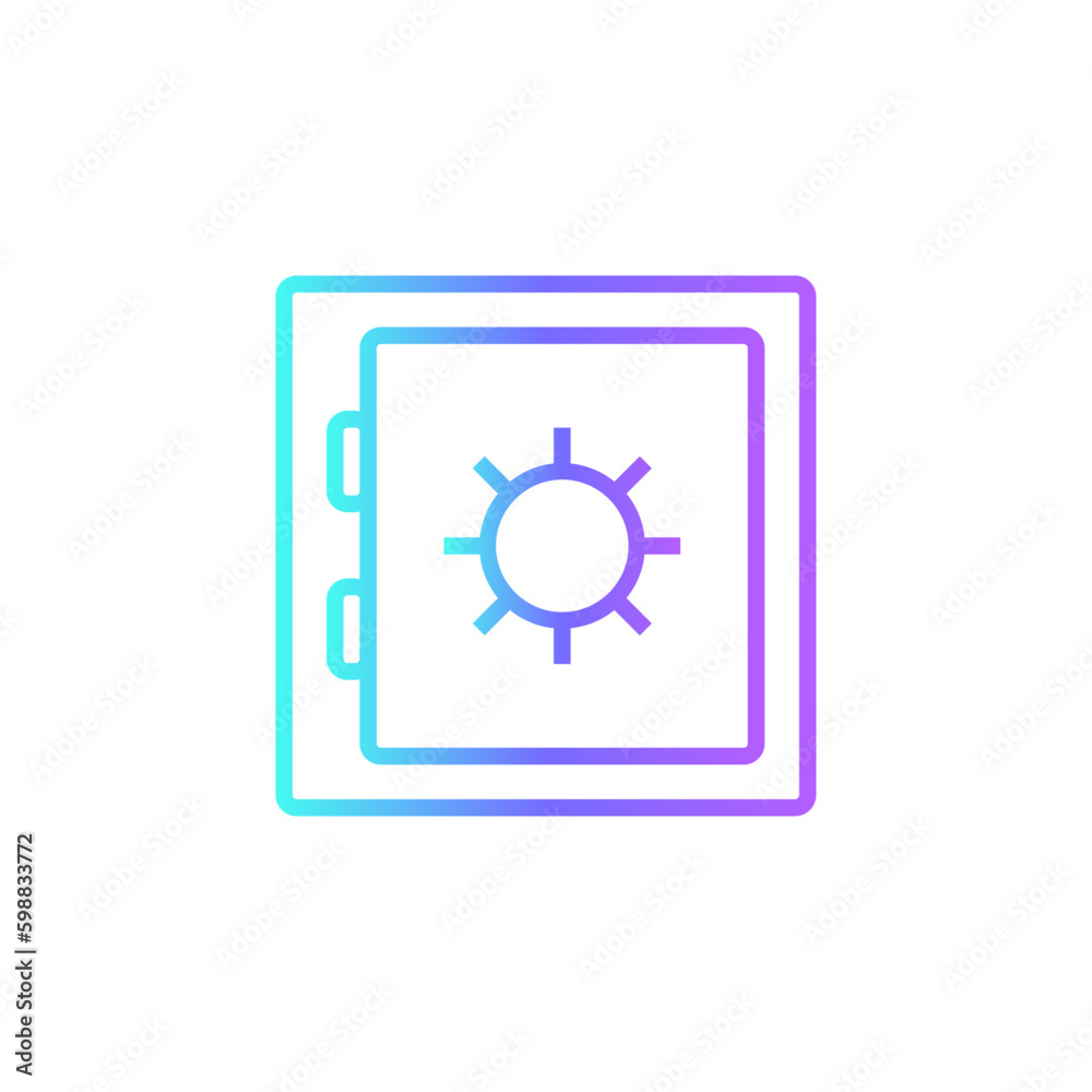 Safe Box Finance and economy icon with blue duotone style. finance, deposit, money, protection, security, safety, secure. Vector illustration Safe Box Finance and economy icon with blue duotone style. finance, deposit, money, protection, security, safety, secure. Vector illustration
