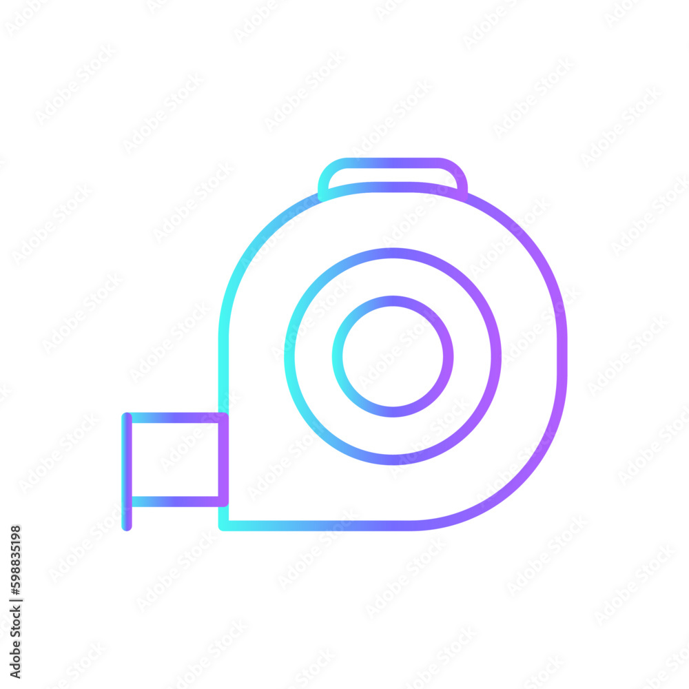Measuring Tape Construction icon with blue duotone style. tool, ruler, scale, meter, equipment, long, roll. Vector illustration Measuring Tape Construction icon with blue duotone style. tool, ruler, scale, meter, equipment, long, roll. Vector illustration