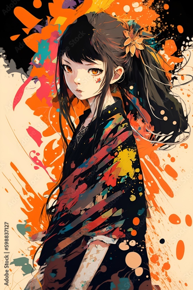 Naklejka premium girl in autumn