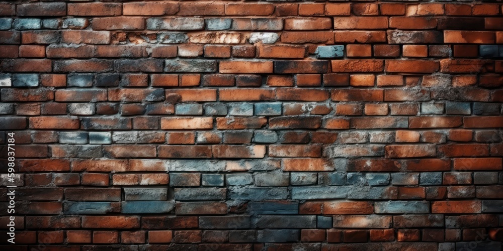 Obraz premium Brick wall background, Brick wall texture Created Generative Ai