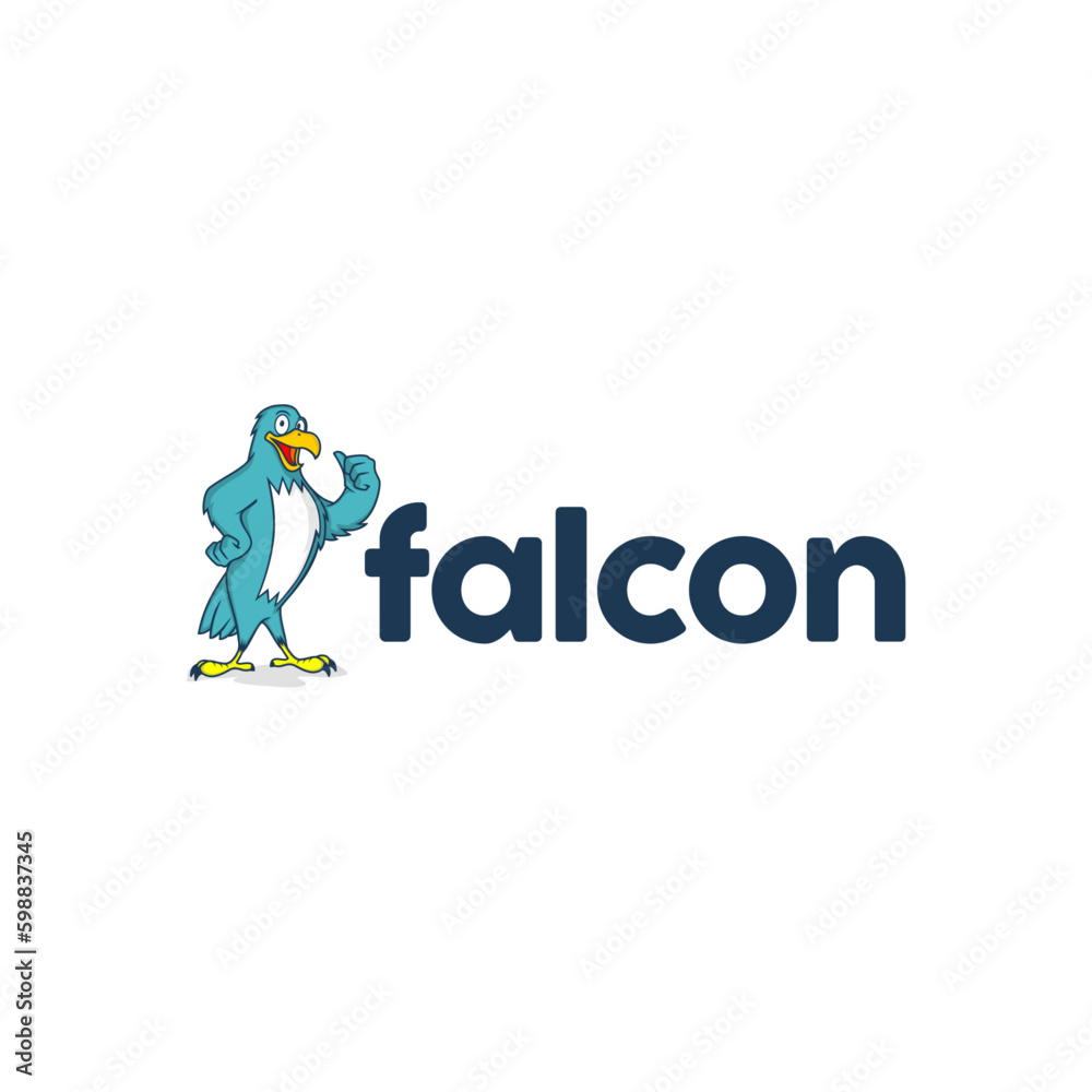 Falcon logo inspiration, Mascot, Cartoon Falcon logo inspiration, Mascot, Cartoon