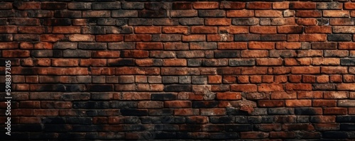 Brick wall background, Brick wall texture Created Generative Ai