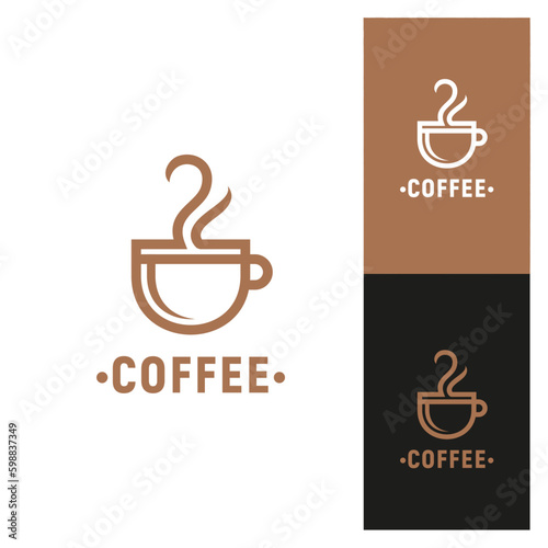 coffee cup logo inspiration, hot, bean, Cafe
