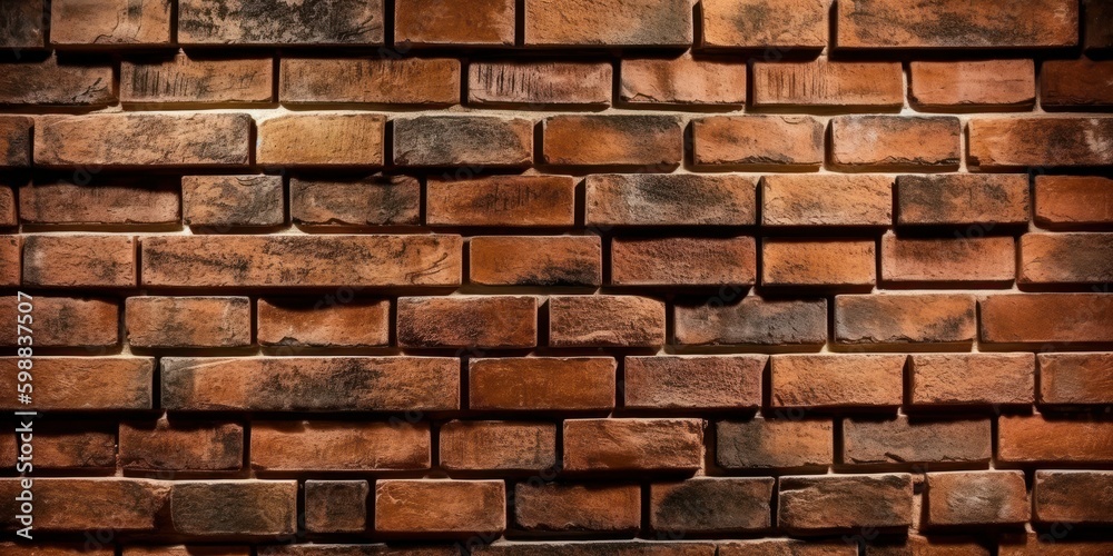 Naklejka premium Brick wall background, Brick wall texture Created Generative Ai