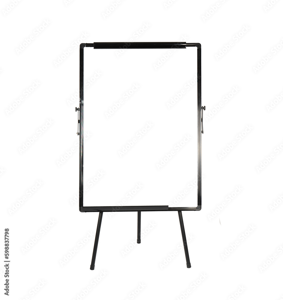 Flipchart mockup. Presentation and seminar whiteboard with blank screen. Flip chart on tripod with space for text Flipchart mockup. Presentation and seminar whiteboard with blank screen. Flip chart on tripod with space for text