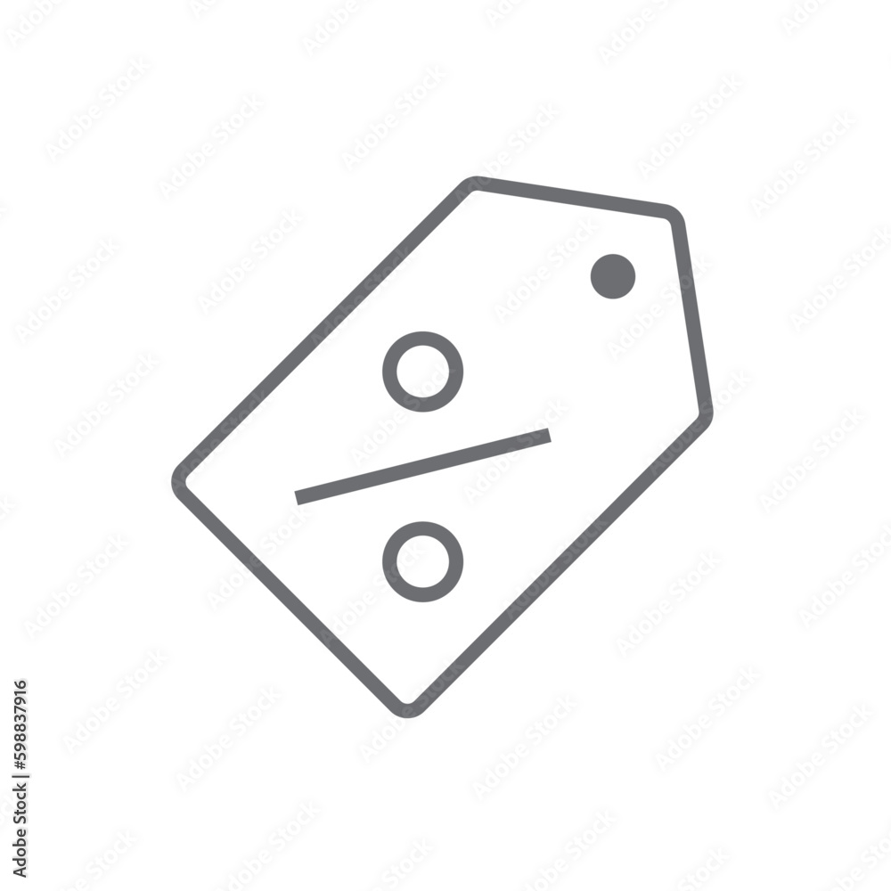 Discount Shopping icon with black outline style. sale, price, retail, tag, percent, promotion, label. Vector illustration Discount Shopping icon with black outline style. sale, price, retail, tag, percent, promotion, label. Vector illustration