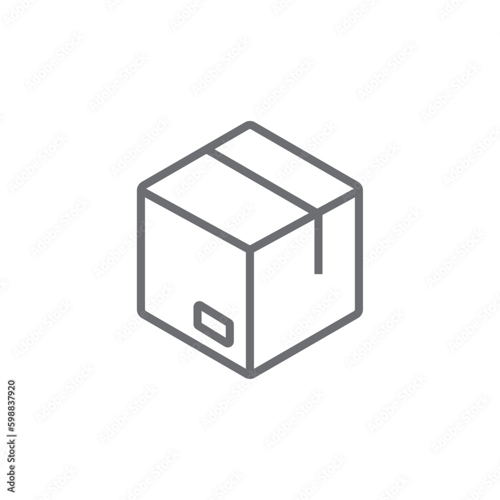 Packing Shopping icon with black outline style. box, cardboard, carton, shipping, transportation, product, delivery. Vector illustration Packing Shopping icon with black outline style. box, cardboard, carton, shipping, transportation, product, delivery. Vector illustration