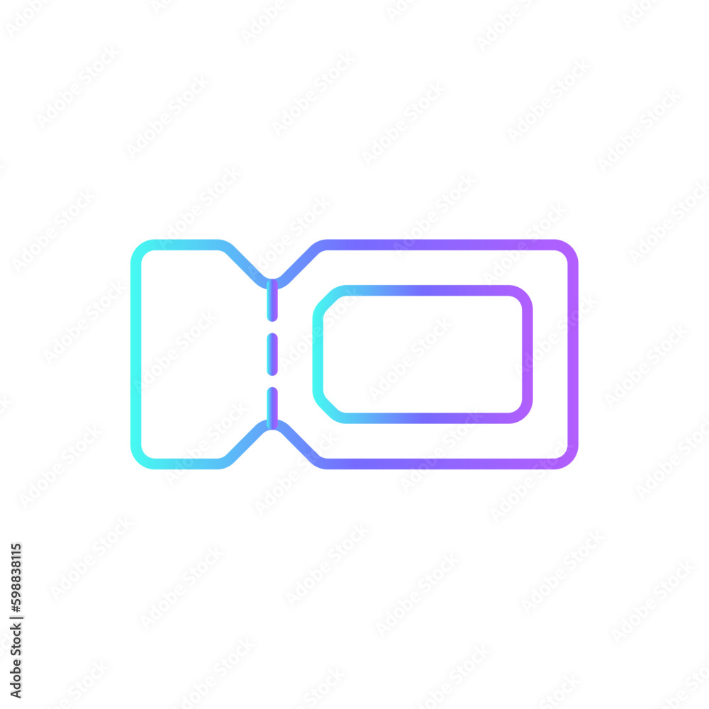 Voucher Shopping icon with blue duotone style. coupon, discount, gift, present, promotion, bonus, sale. Vector illustration Voucher Shopping icon with blue duotone style. coupon, discount, gift, present, promotion, bonus, sale. Vector illustration