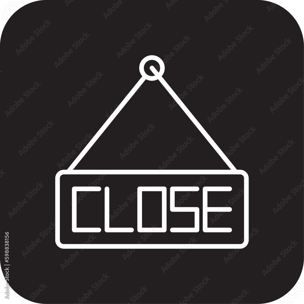 Close Shopping icon with black filled line style. symbol, sign, isolated, cross, mark, element. Vector illustration Close Shopping icon with black filled line style. symbol, sign, isolated, cross, mark, element. Vector illustration