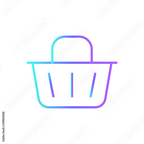 Basket Shopping icon with blue duotone style. v. Vector illustration