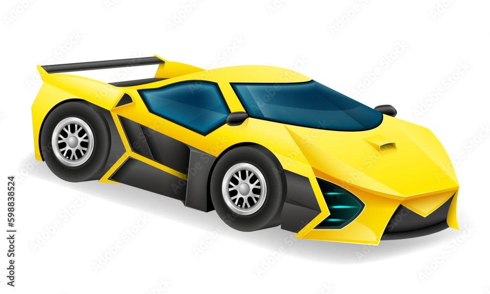 fast sports car for high speed driving stock vector illustration