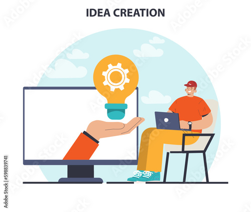 Generation of a creative idea or business solution in a brainstorm.