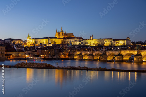 Prague Castle, the largest castle complex in the world and Charles Bridge, Prague, the capital of the Czech Republic