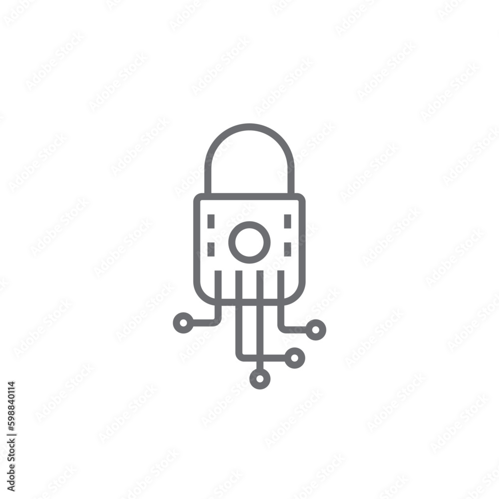 Hacking Information technology icon with black outline style. hacker, security, virus, protection, cyber, data, crime. Vector illustration Hacking Information technology icon with black outline style. hacker, security, virus, protection, cyber, data, crime. Vector illustration