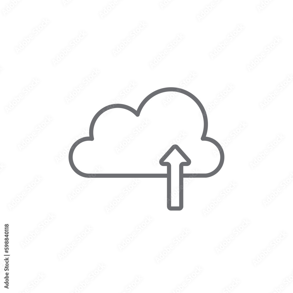 Upload Information technology icon with black outline style. button, internet, interface, graphic, computer, navigation, storage. Vector illustration Upload Information technology icon with black outline style. button, internet, interface, graphic, computer, navigation, storage. Vector illustration