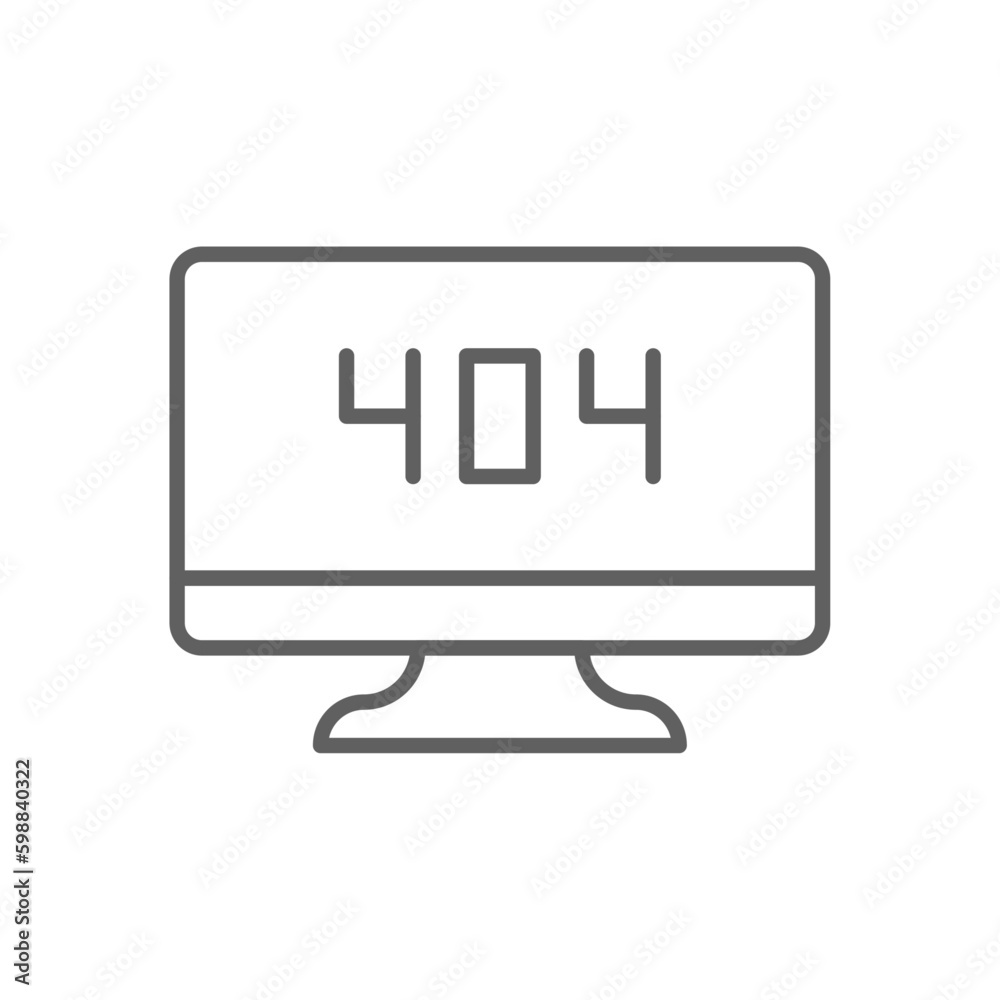 Error Information technology icon with black outline style. attention, alert, mark, risk, exclamation, danger, information. Vector illustration Error Information technology icon with black outline style. attention, alert, mark, risk, exclamation, danger, information. Vector illustration