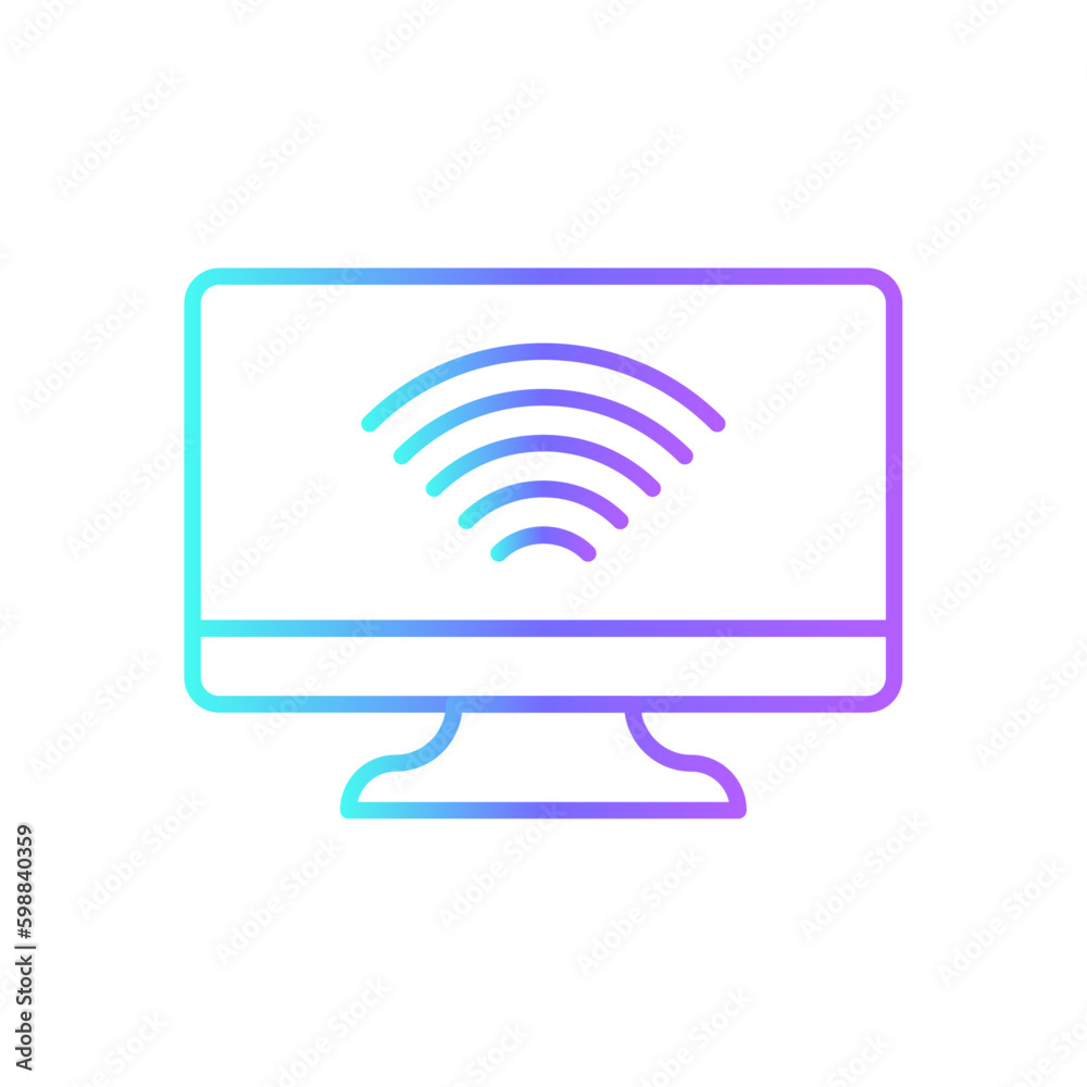 Wireless Connection Information technology icon with blue duotone style. communication, technology, internet, connection, connect, mobile, signal. Vector illustration Wireless Connection Information technology icon with blue duotone style. communication, technology, internet, connection, connect, mobile, signal. Vector illustration